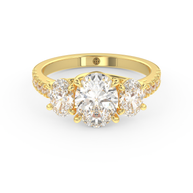 Boulder Whisper Diamond Ring 1.0, 1.5, 2.0 Ct, Gold 14K