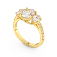 Boulder Whisper Diamond Ring 1.0, 1.5, 2.0 Ct, Gold 14K