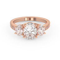 Boulder Whisper Diamond Ring 1.0, 1.5, 2.0 Ct, Gold 14K
