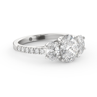 Boulder Whisper Diamond Ring 1.0, 1.5, 2.0 Ct, Gold 14K