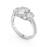 Boulder Whisper Diamond Ring 1.0, 1.5, 2.0 Ct, Gold 14K