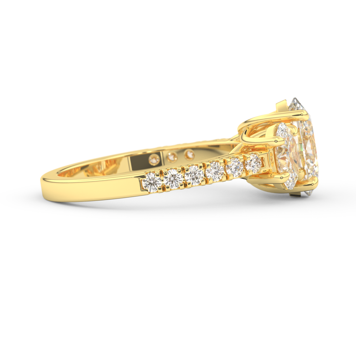 Boulder Whisper Diamond Ring 1.0, 1.5, 2.0 Ct, Gold 14K