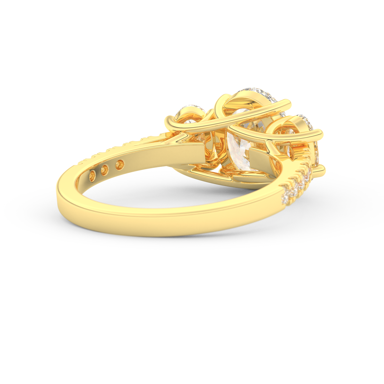 Boulder Whisper Diamond Ring 1.0, 1.5, 2.0 Ct, Gold 14K