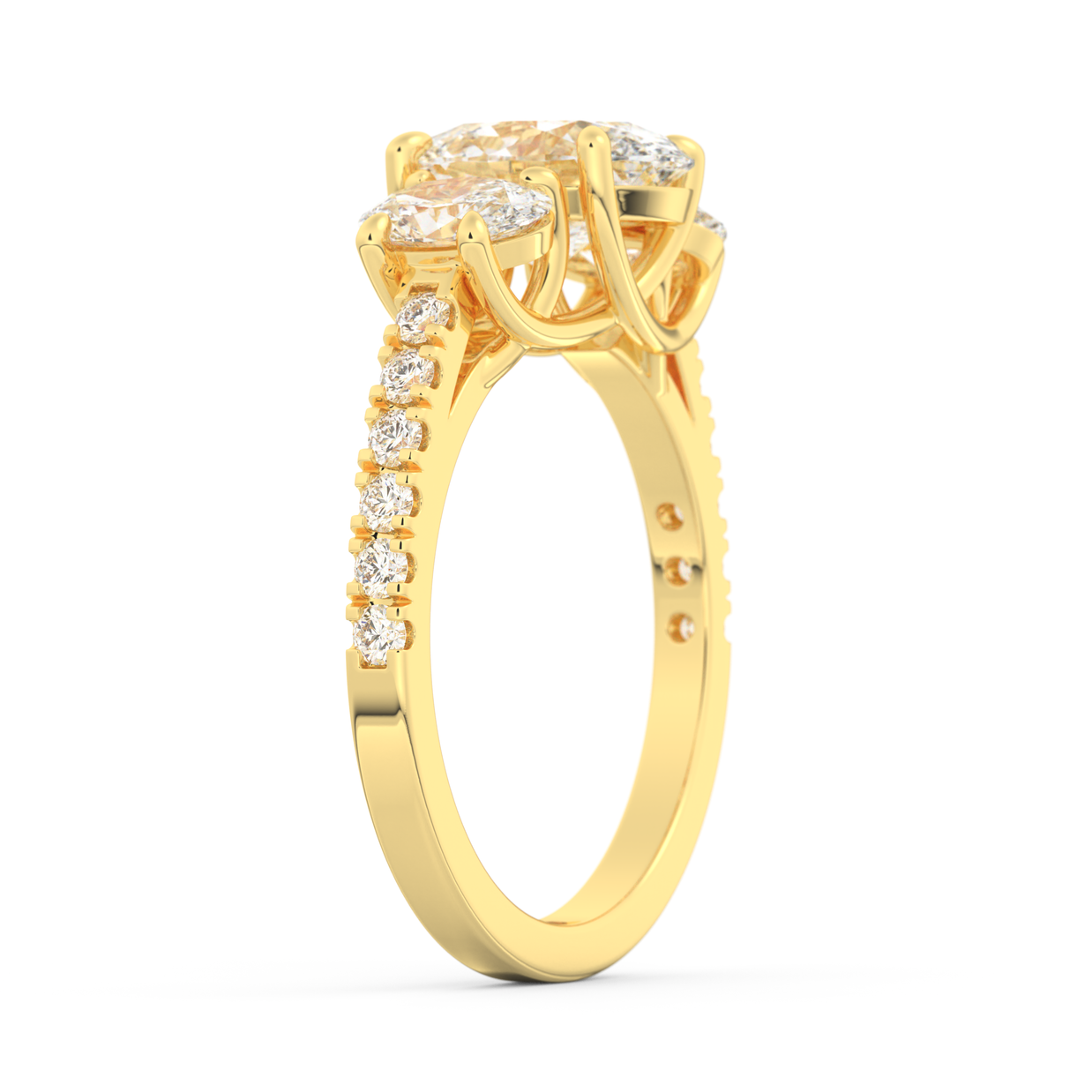 Boulder Whisper Diamond Ring 1.0, 1.5, 2.0 Ct, Gold 14K