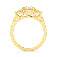 Boulder Whisper Diamond Ring 1.0, 1.5, 2.0 Ct, Gold 14K