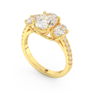 Boulder Whisper Diamond Ring 1.0, 1.5, 2.0 Ct, Gold 14K
