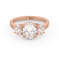 Boulder Whisper Diamond Ring 1.0, 1.5, 2.0 Ct, Gold 14K