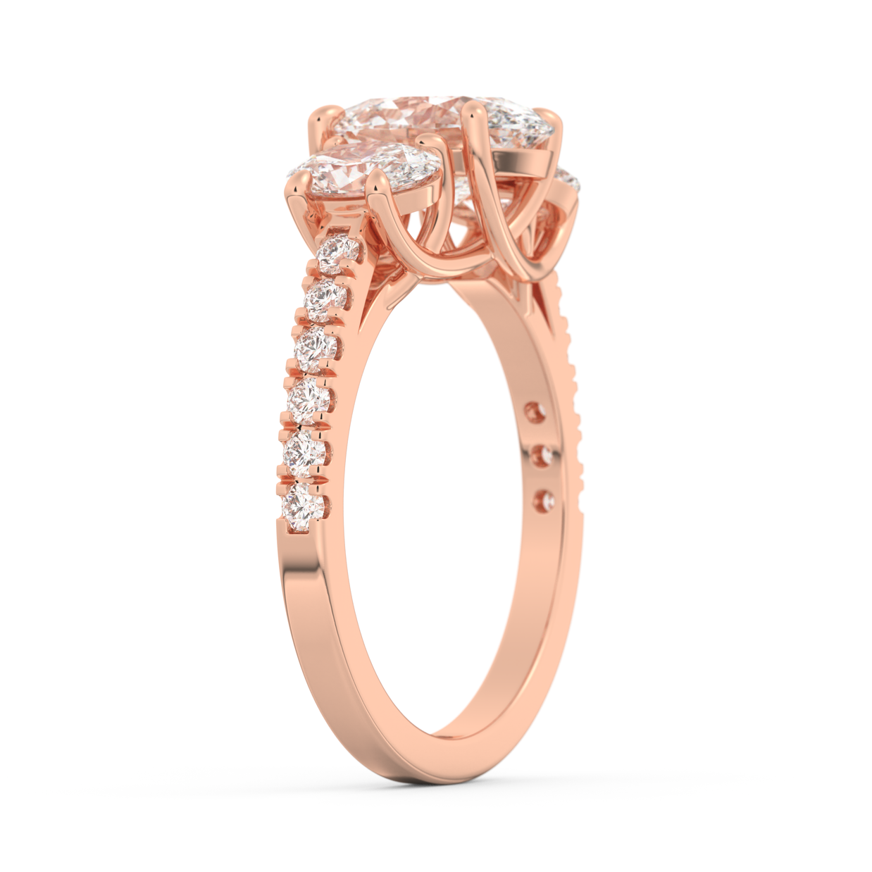 Boulder Whisper Diamond Ring 1.0, 1.5, 2.0 Ct, Gold 14K