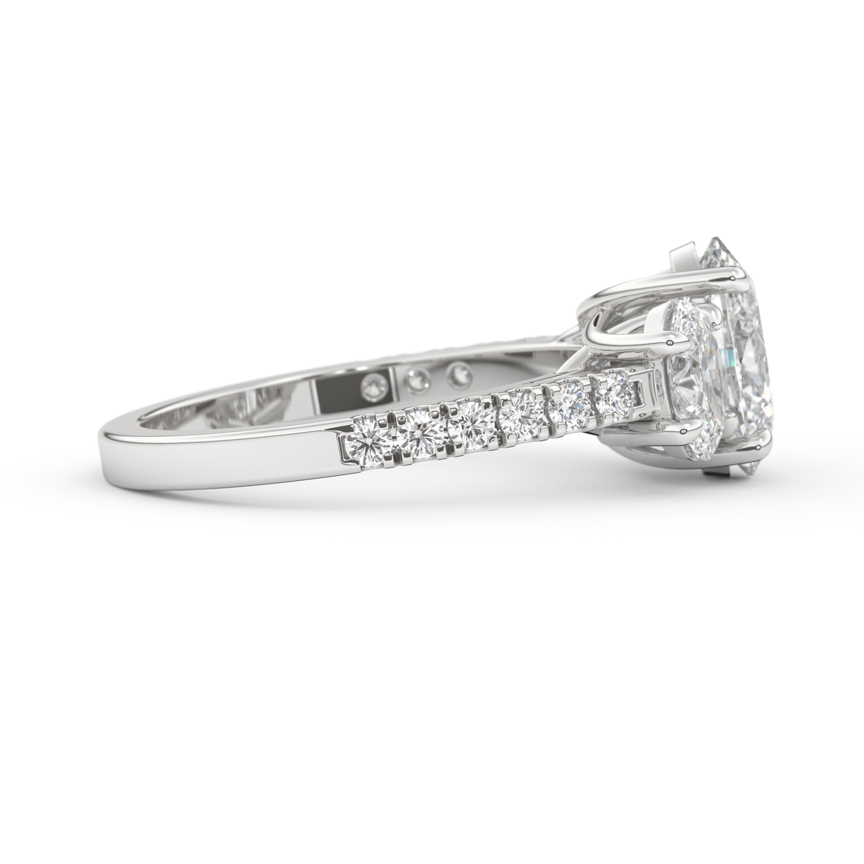 Boulder Whisper Diamond Ring 1.0, 1.5, 2.0 Ct, Gold 14K