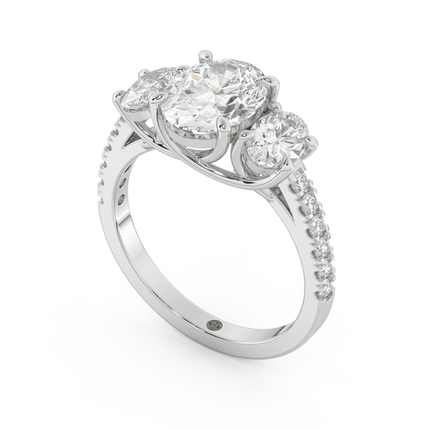 Boulder Whisper Diamond Ring 1.0, 1.5, 2.0 Ct, Gold 14K
