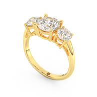 Yellow gold - Central diamond 1.5 ct - view 1