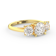 Yellow gold - Central diamond 1.5 ct - view 3