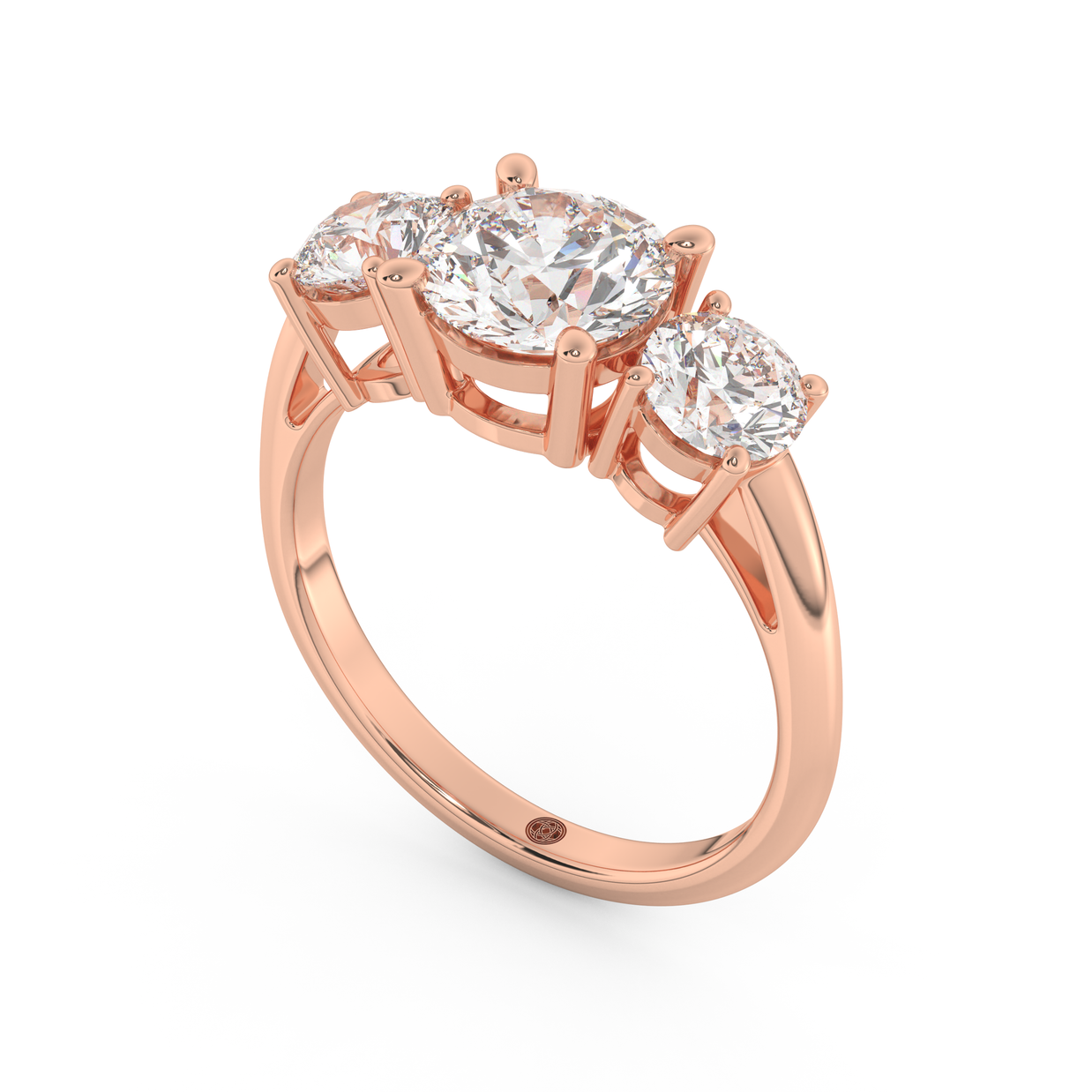 Rose gold - Central diamond 1.5 ct - view 1