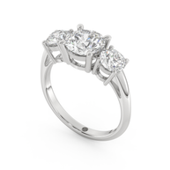 White gold - Central diamond 1.5 ct - view 1