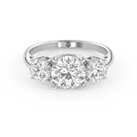 White gold - Central diamond 1.5 ct - view 2