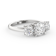White gold - Central diamond 1.5 ct - view 3