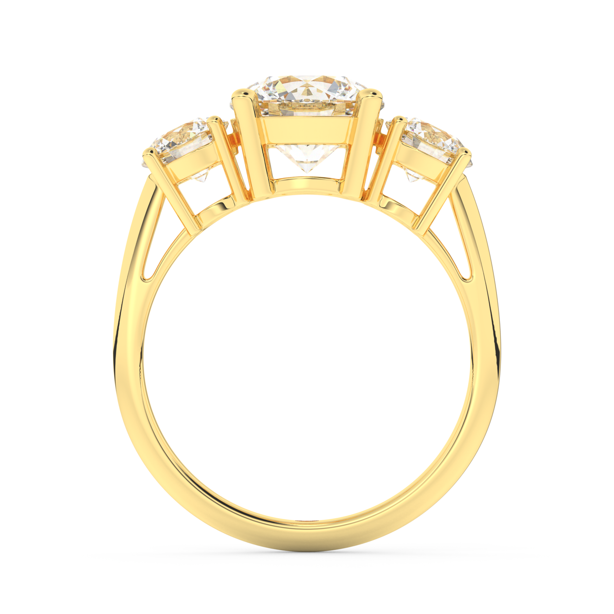 Yellow gold - Central diamond 2.0 ct - view 6
