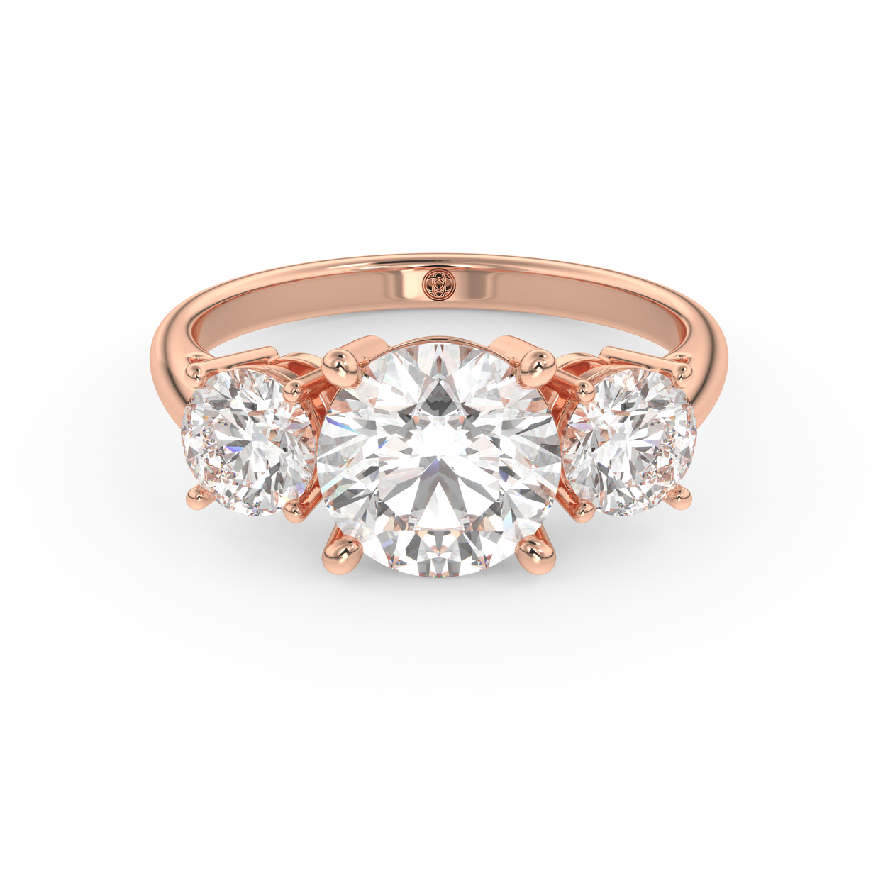 Rose gold - Central diamond 2.0 ct - view 2