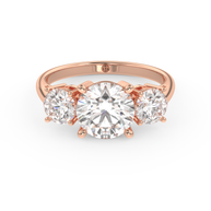 Rose gold - Central diamond 2.0 ct - view 2