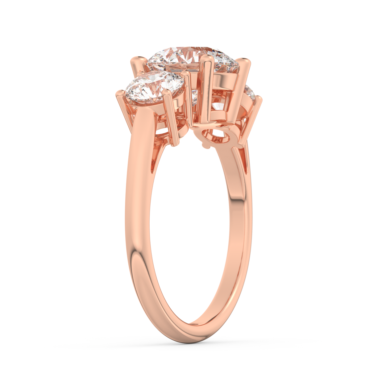 Rose gold - Central diamond 2.0 ct - view 5