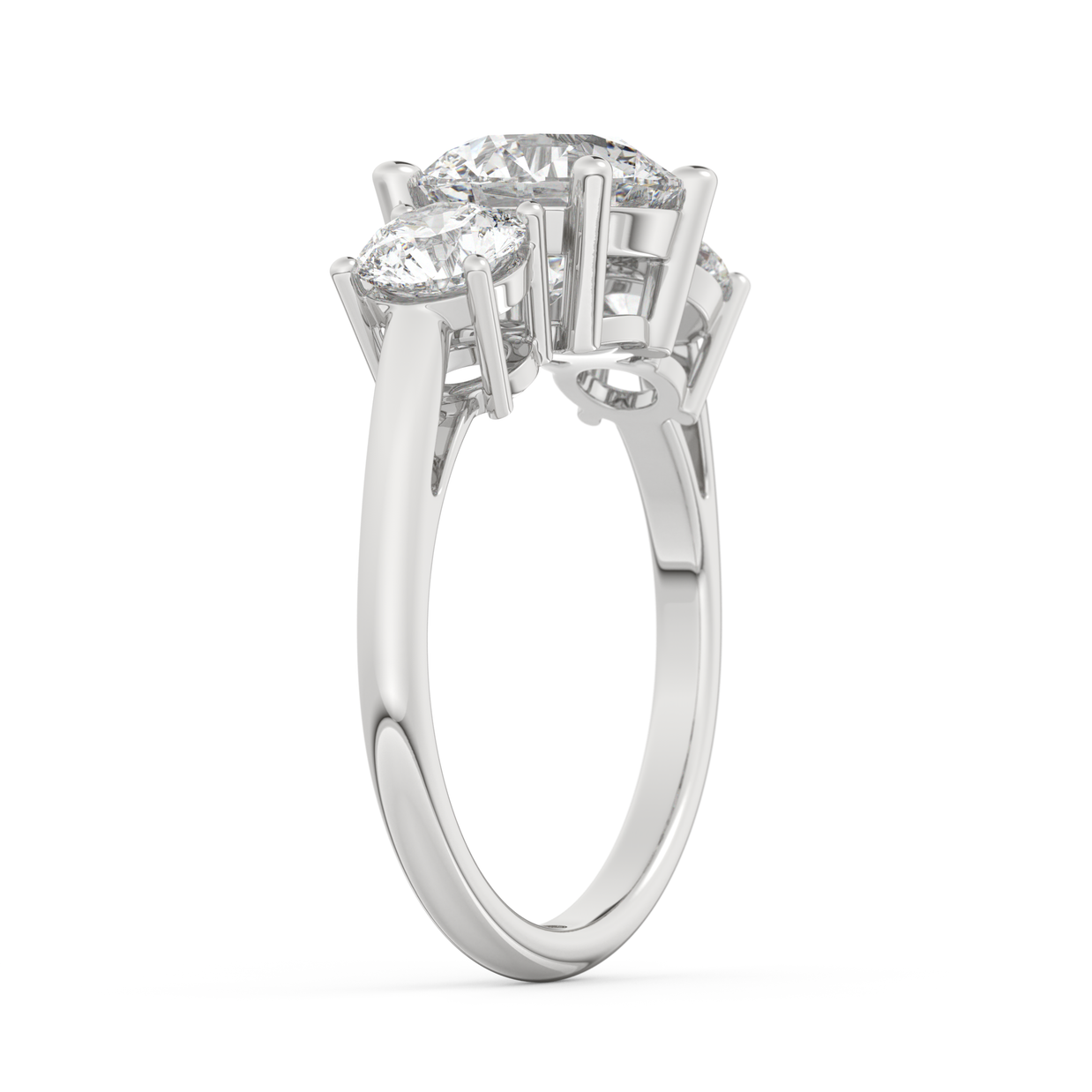 White gold - Central diamond 2.0 ct - view 5