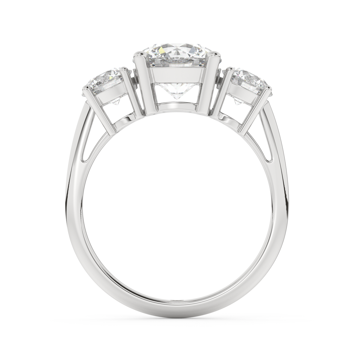 White gold - Central diamond 2.0 ct - view 6