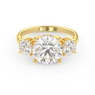 Yellow gold - Central diamond 3.0 ct - view 2