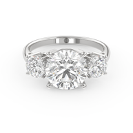 White gold - Central diamond 3.0 ct - view 2