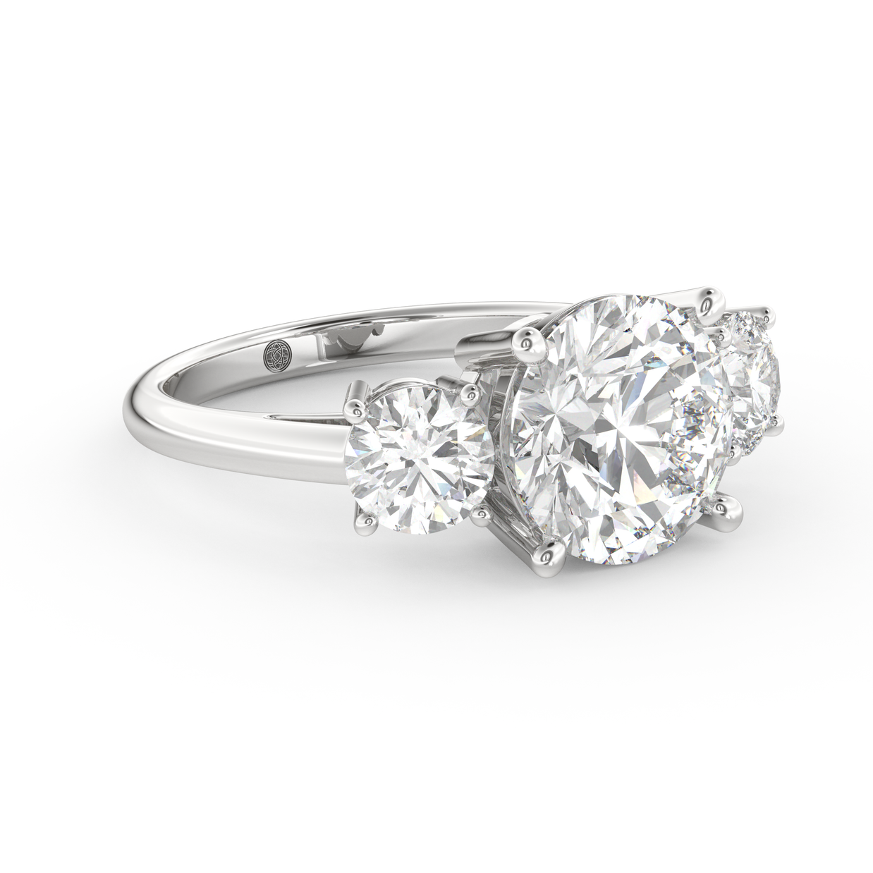 White gold - Central diamond 3.0 ct - view 3