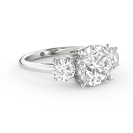 White gold - Central diamond 3.0 ct - view 3