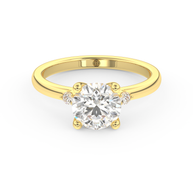 Yellow gold - Central diamond 1.5 ct - view 2