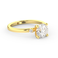 Yellow gold - Central diamond 1.5 ct - view 3