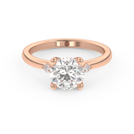 Rose gold - Central diamond 1.5 ct - view 2