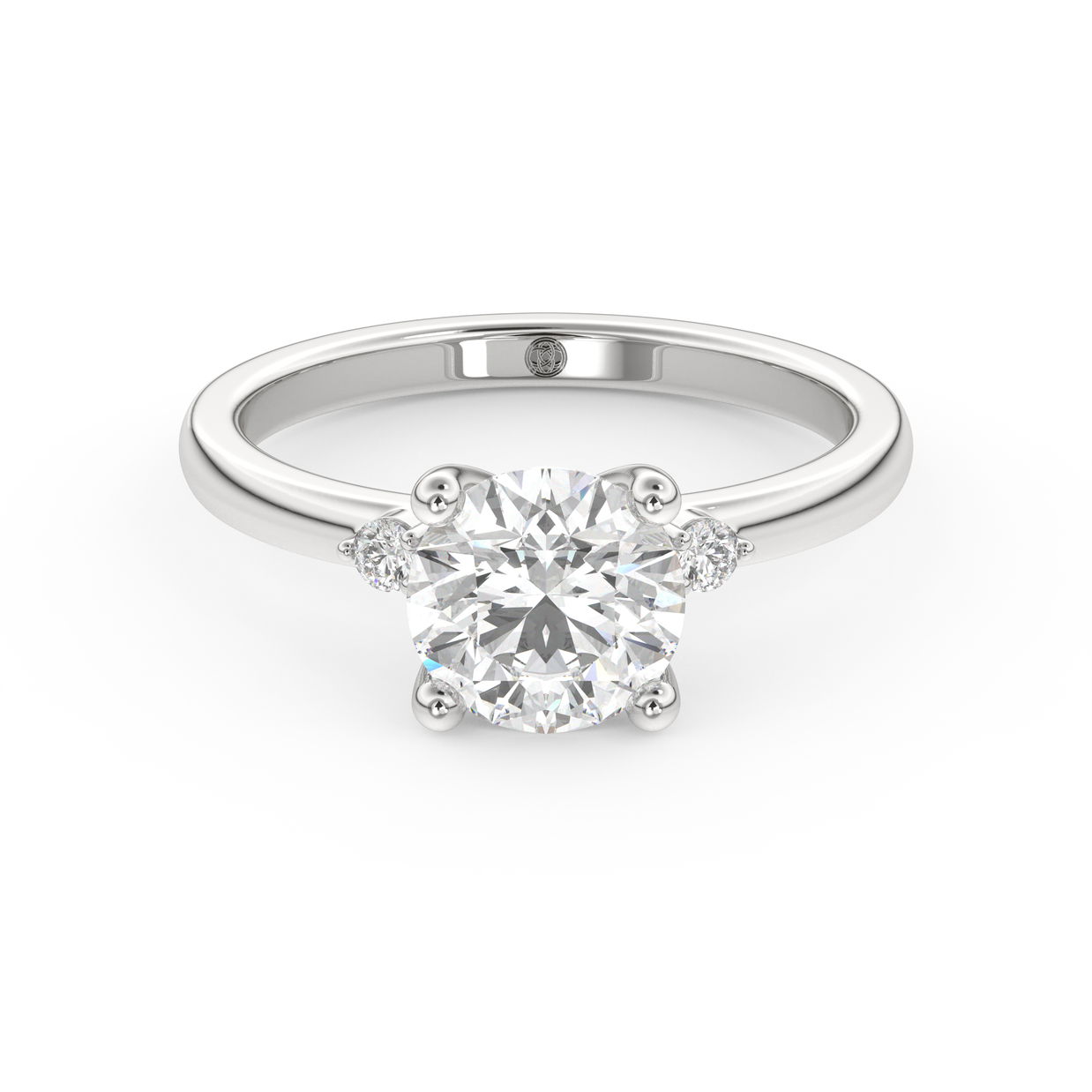 White gold - Central diamond 1.5 ct - view 2