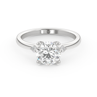 White gold - Central diamond 1.5 ct - view 2