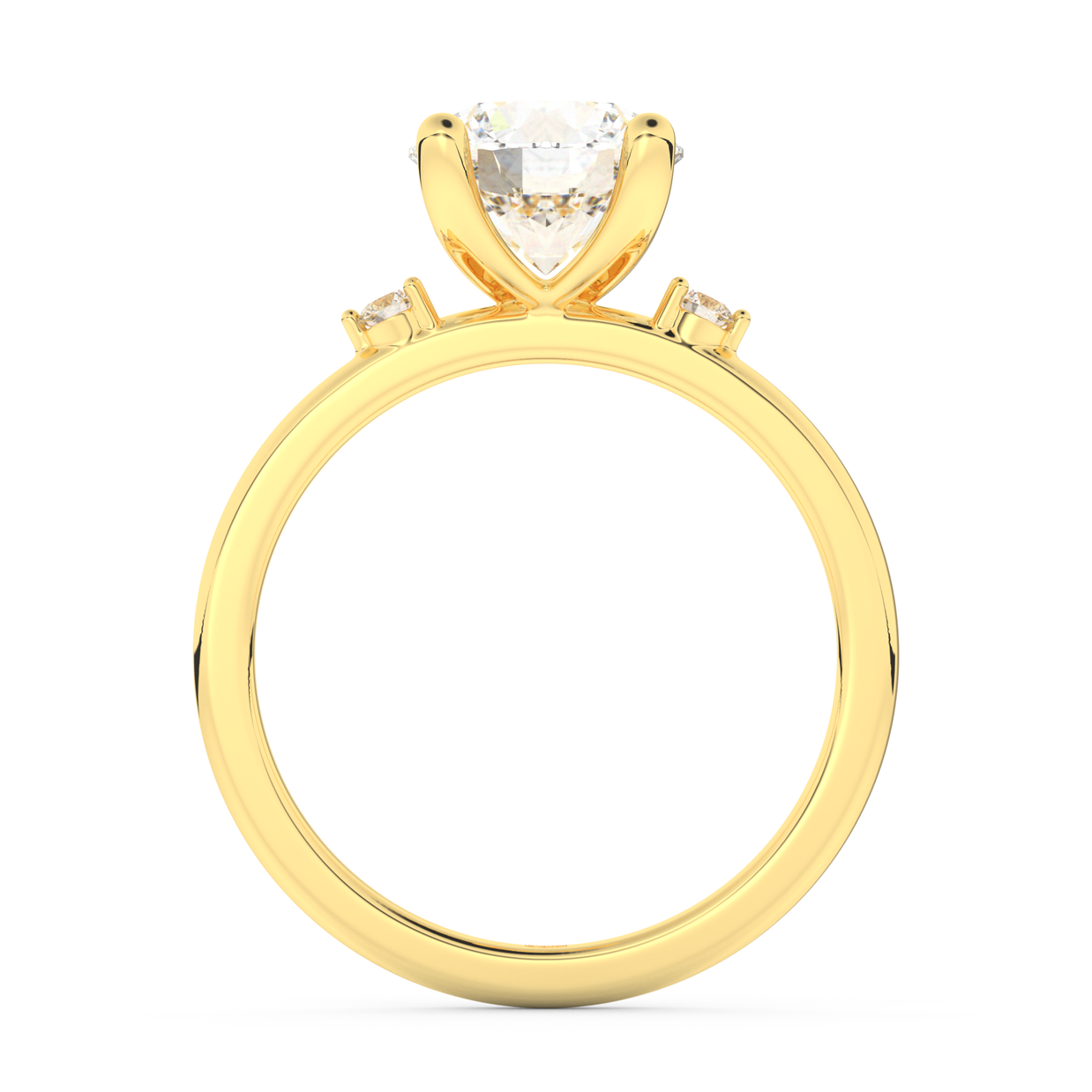 Yellow gold - Central diamond 2.0 ct - view 6