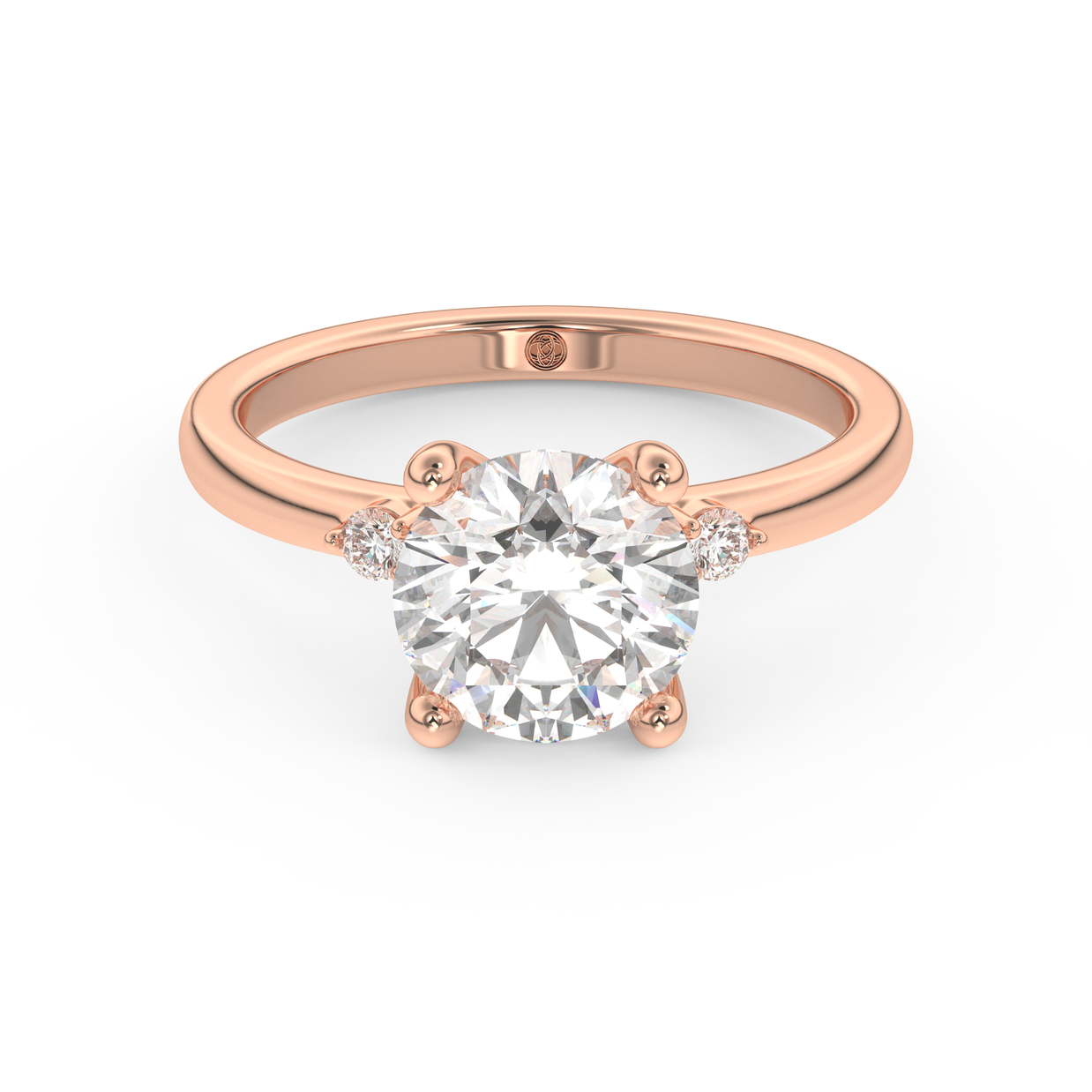 Rose gold - Central diamond 2.0 ct - view 2