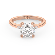 Rose gold - Central diamond 2.0 ct - view 2