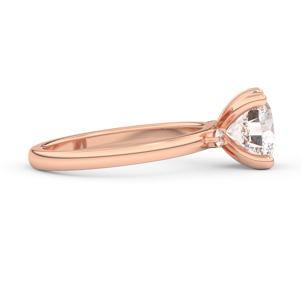 Rose gold - Central diamond 2.0 ct - view 3