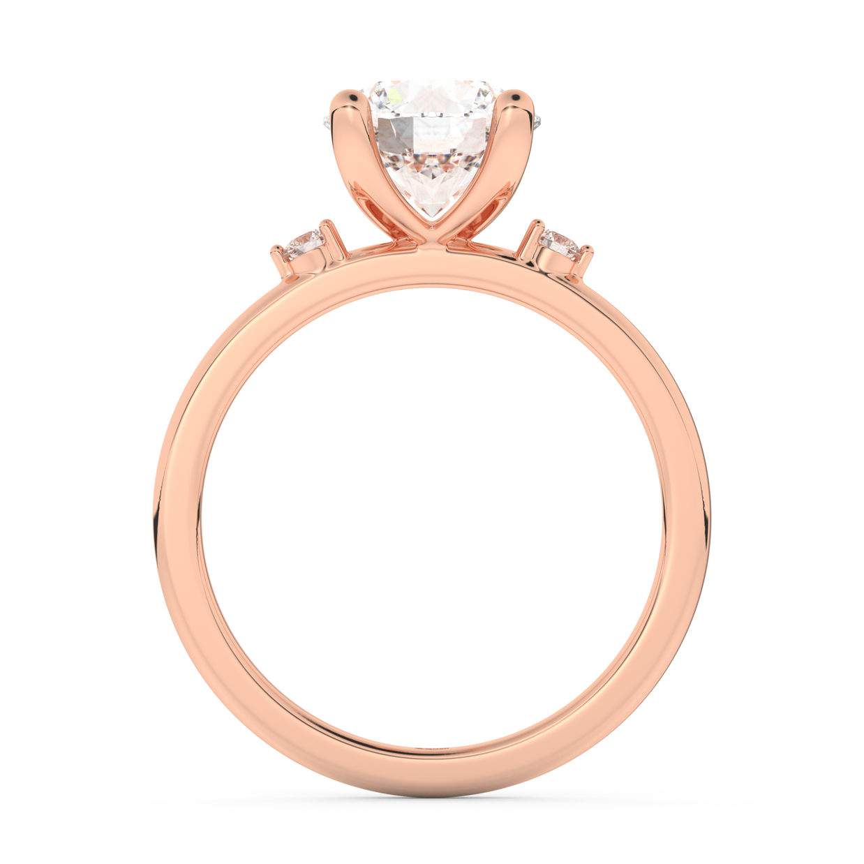Rose gold - Central diamond 2.0 ct - view 6