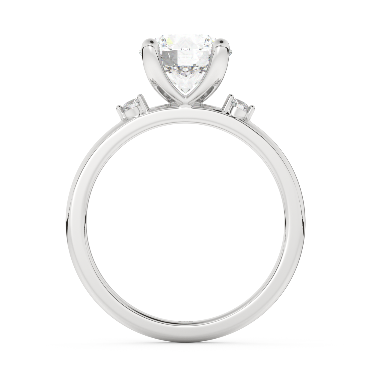 White gold - Central diamond 2.0 ct - view 6