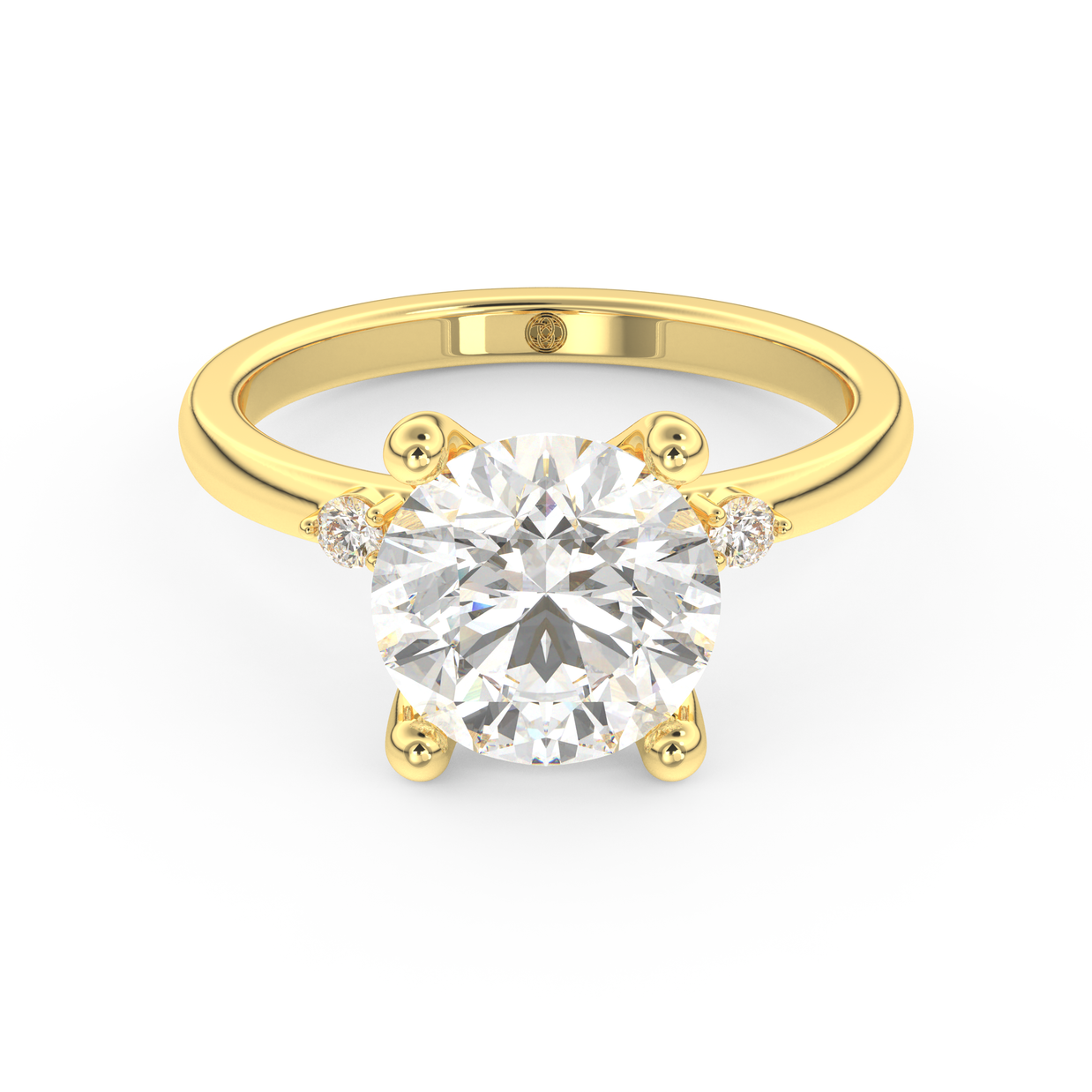 Yellow gold - Central diamond 3.0 ct - view 2