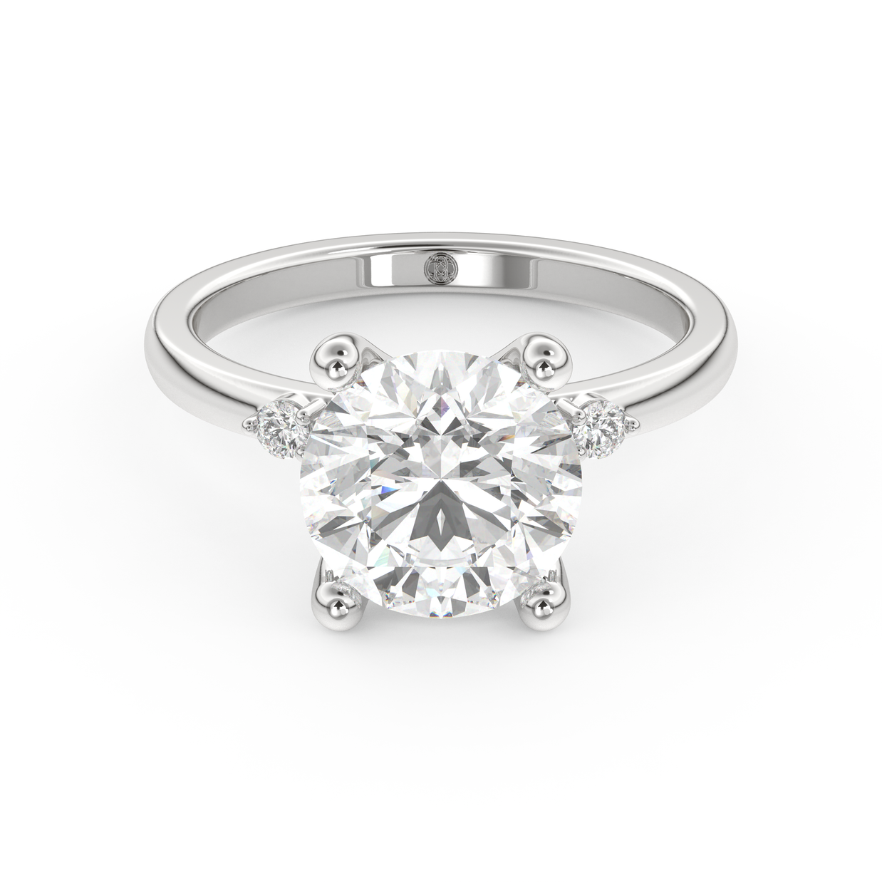 White gold - Central diamond 3.0 ct - view 2