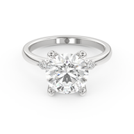 White gold - Central diamond 3.0 ct - view 2