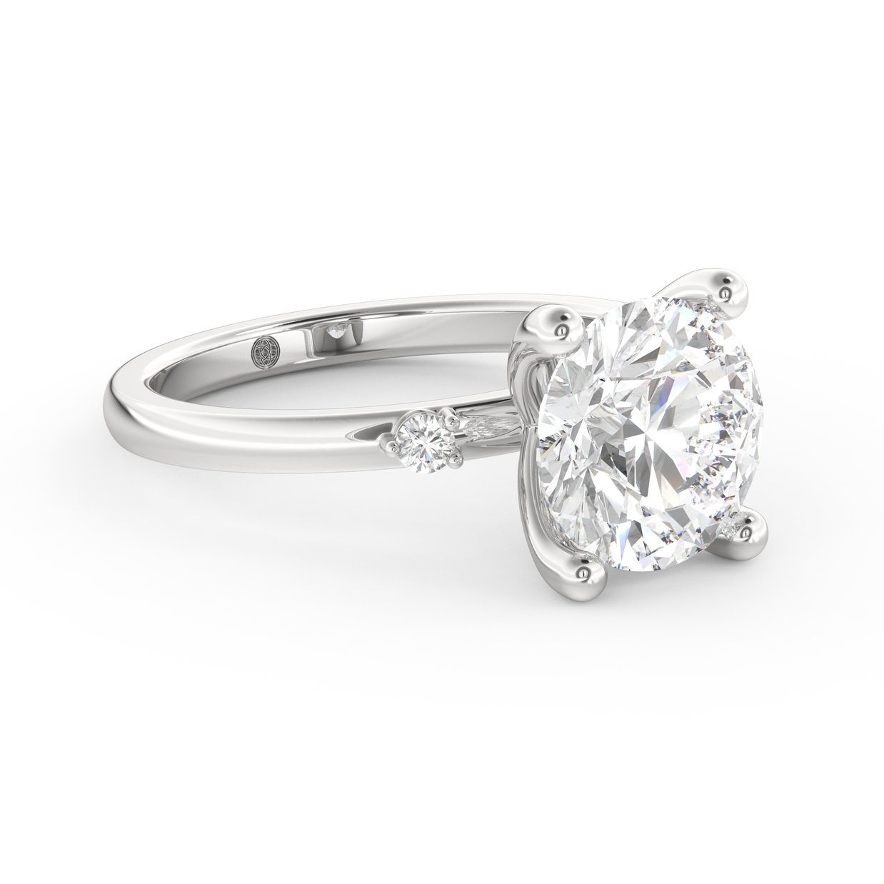 White gold - Central diamond 3.0 ct - view 3