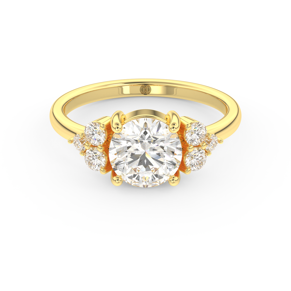 Yellow gold - Central diamond 1.5 ct - view 2