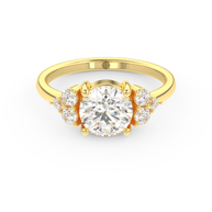 Yellow gold - Central diamond 1.5 ct - view 2