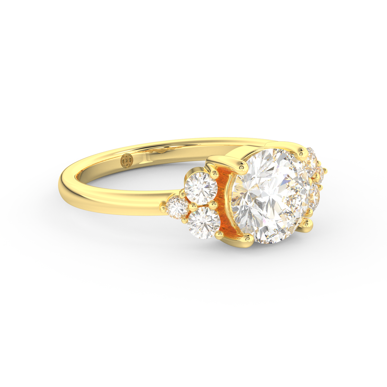 Yellow gold - Central diamond 1.5 ct - view 3