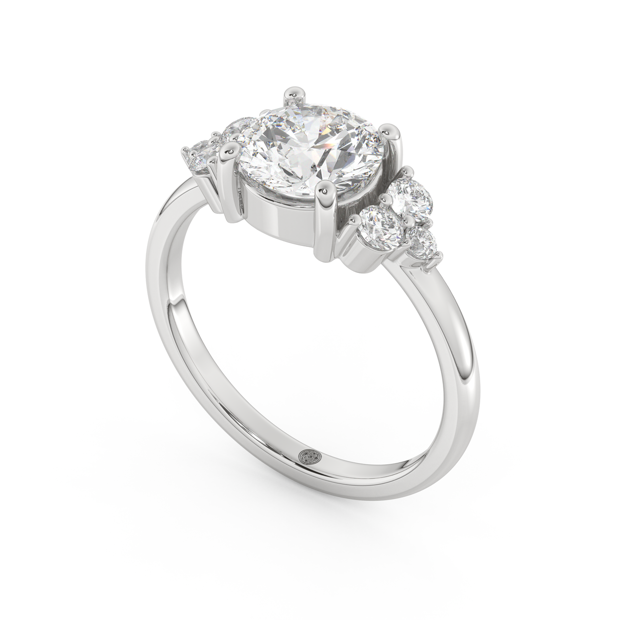 White gold - Central diamond 1.5 ct - view 1