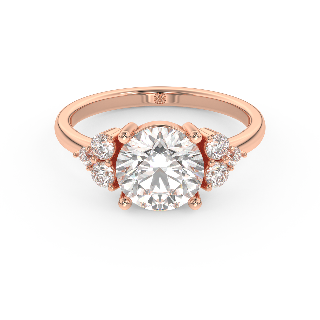 Rose gold - Central diamond 2.0 ct - view 2